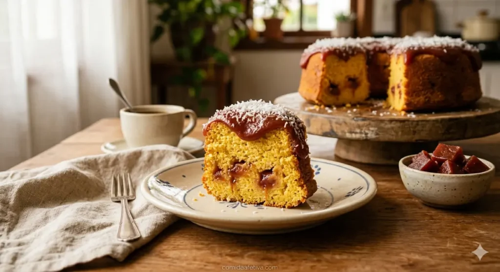 Bolo de Milho com Goiabada
